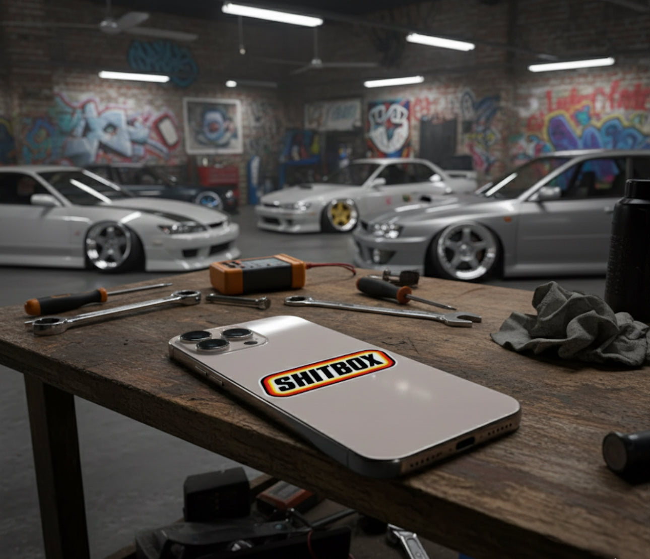 Autocollant ShitBox Matchbox 🏎️